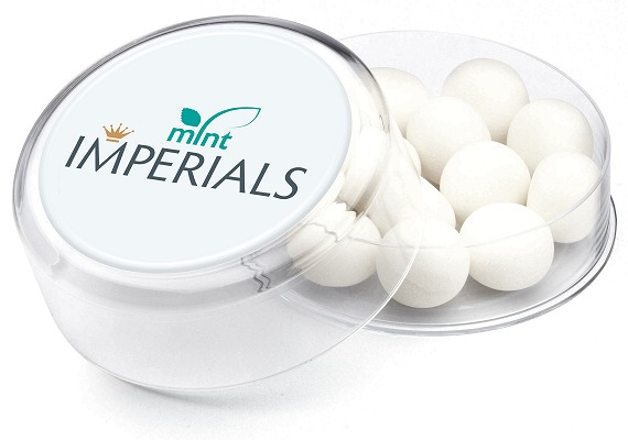 Promotional Mint Imperials in Maxi Round Pots