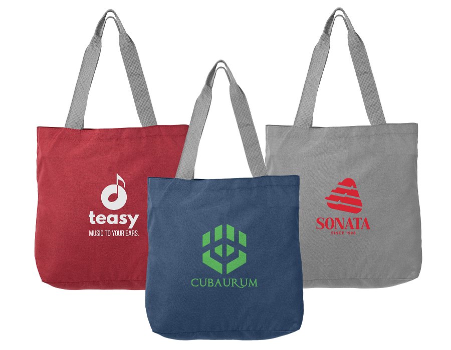 Promotional shopper tote in 300D polyester