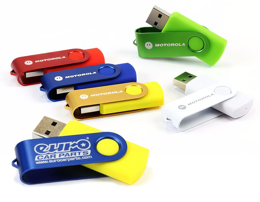 Coloured twister USB sticks