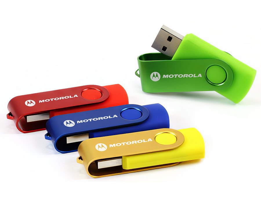 Printed and engraved twister USB sticks
