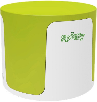 Wireless Speakers Lime Green on White