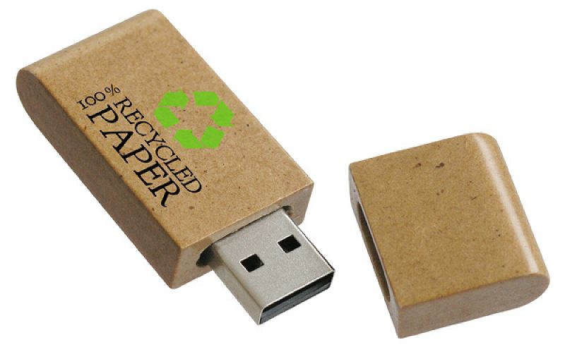 Wood & Recycled Paper USB Flash Drive