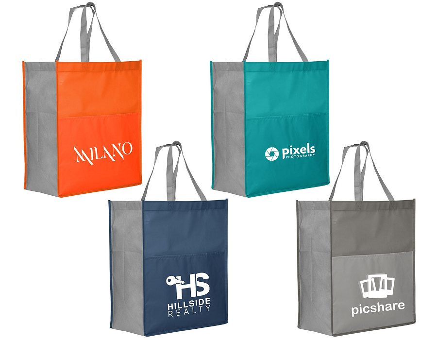 Recycled plastic printed shopper bags