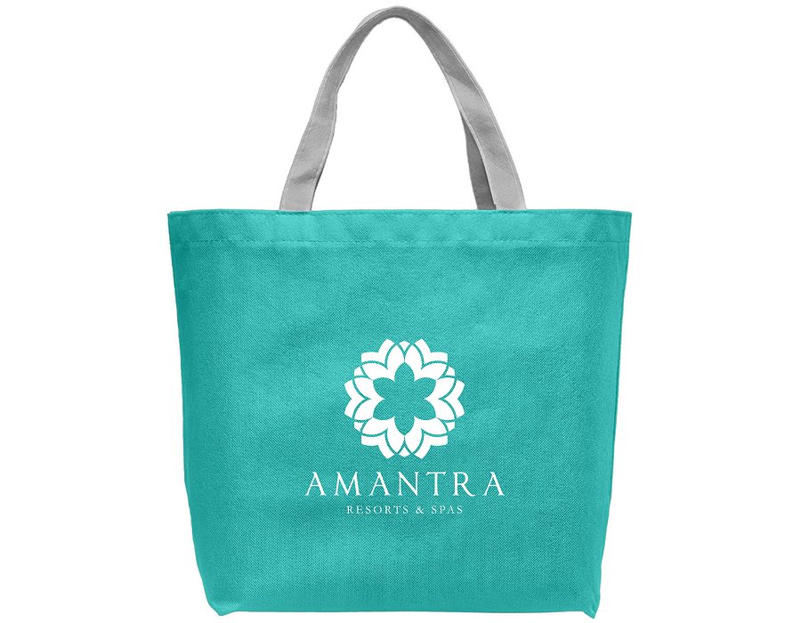 Teal tote shopper bag