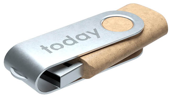 Recycled Plastic Twister USB Stick engraved