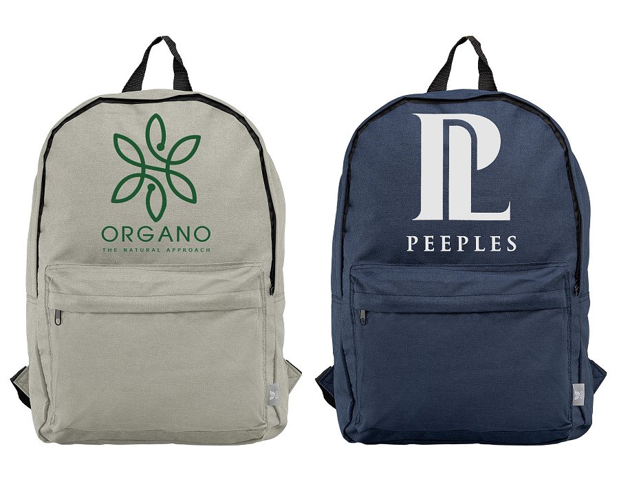 Recycled polyester canvas printed backpacks
