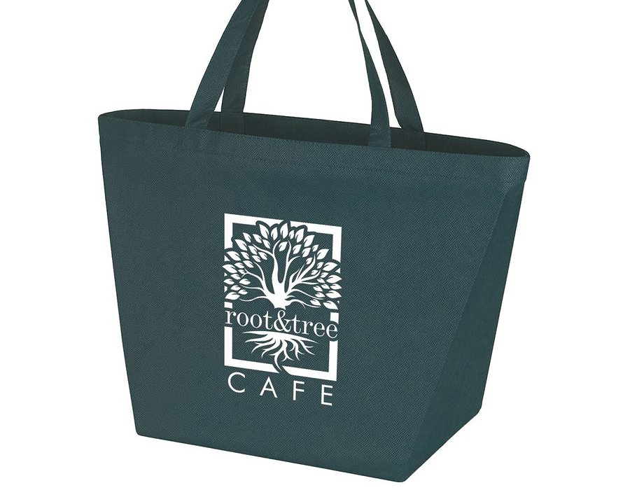 Forest green Branded Shopping Tote Bags 80 gram non-woven polypropylene