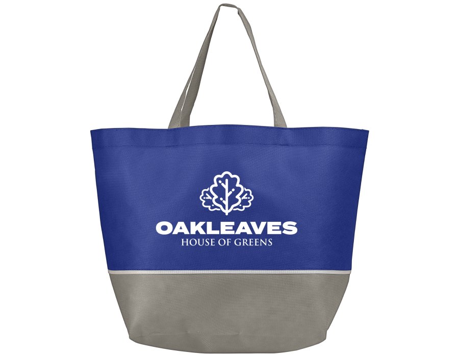 Royal blue shopping tote bags