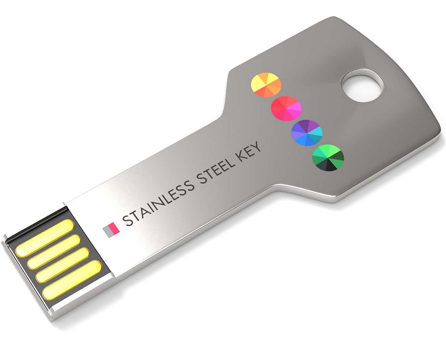 Stainless Steel Key USB Stick for promotional gifts