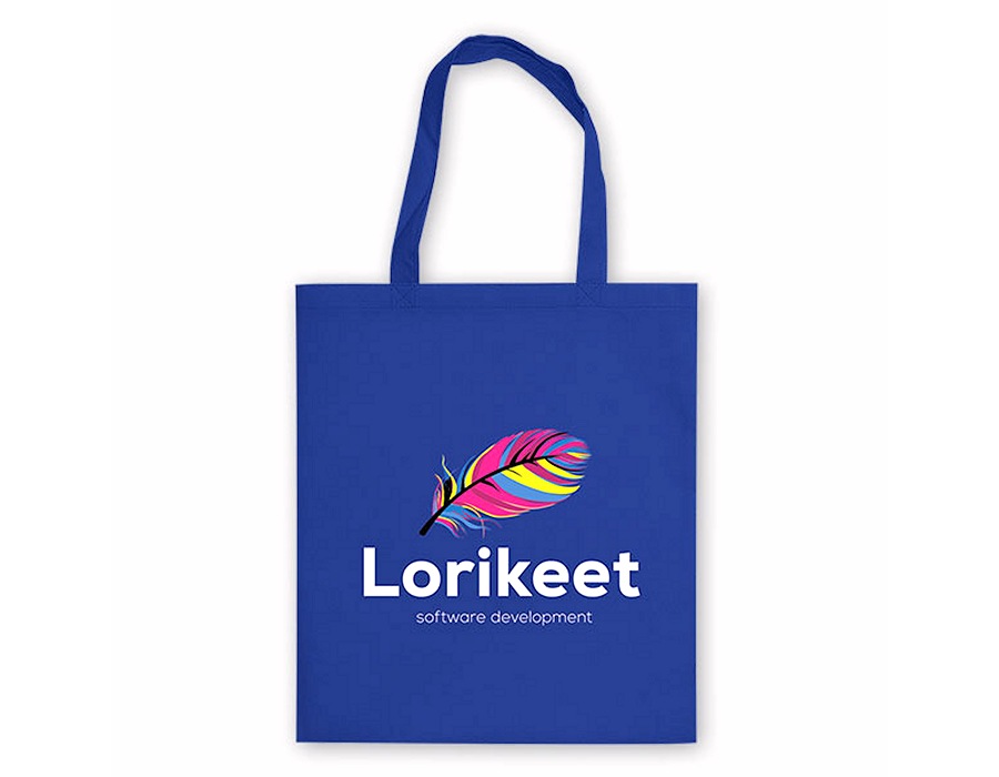 Tote Bag with blue colour fabric and full colour print