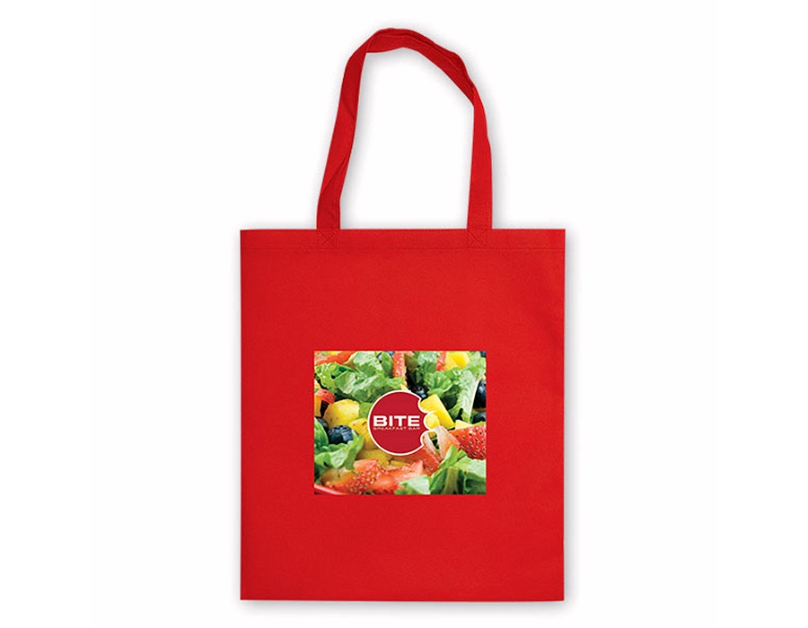 Tote Bag with red colour fabric and full colour print