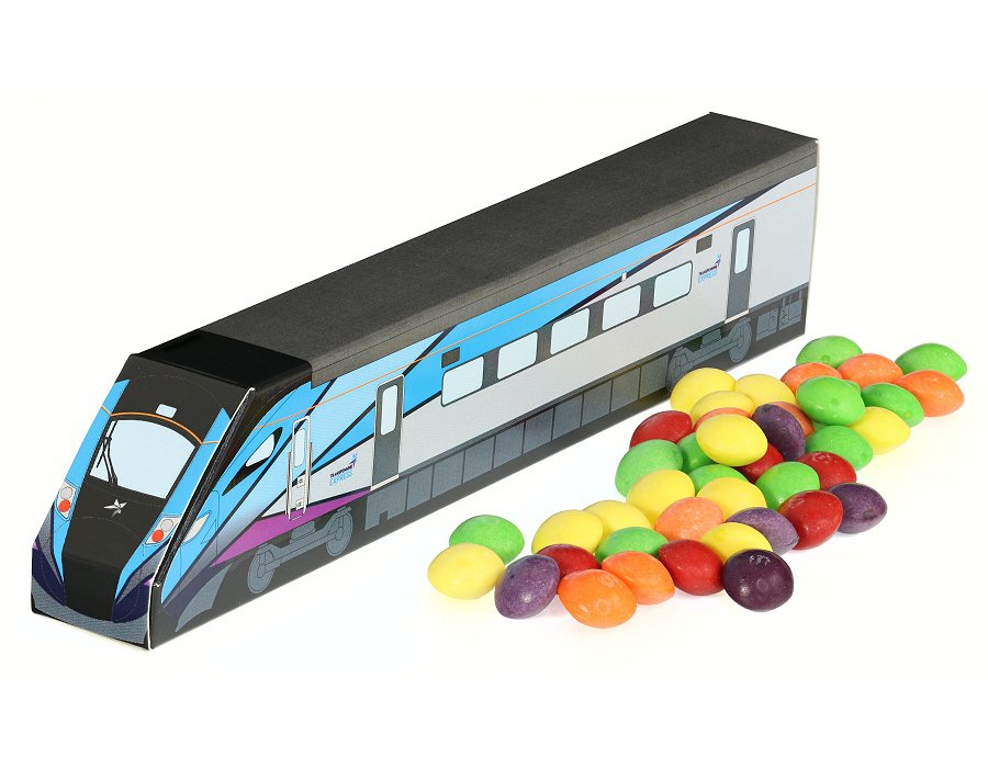 Branded Train Shaped Sweet Boxes