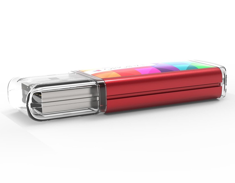 Branded USB drives edge view